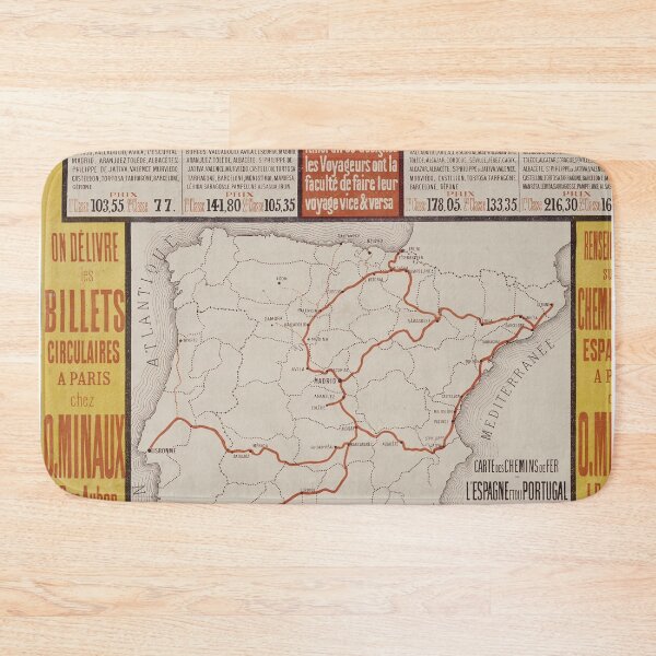 Item preview, Railway maps Espagne Portugal Train Map Lover Vintage  designed and sold by Tropical Blood.