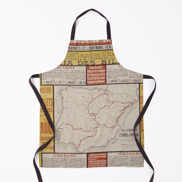 Item preview, Railway maps Espagne Portugal Train Map Lover Vintage designed and sold by Tropical Blood.