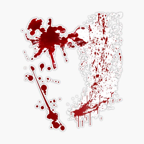 Blood Splatter Sticker for Sale by Slinky-Reebs