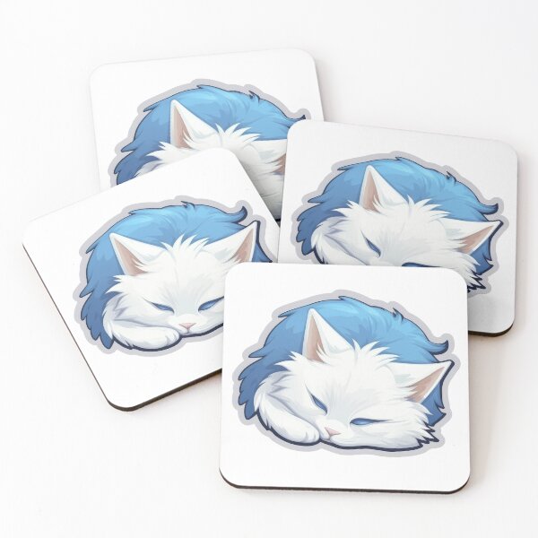 Item preview, Blue eyes white cat_Sleep cat designed and sold by LynnePham.