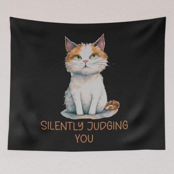 Item preview, Silently Judging You Funny Cat designed and sold by HappyLifeCreate.