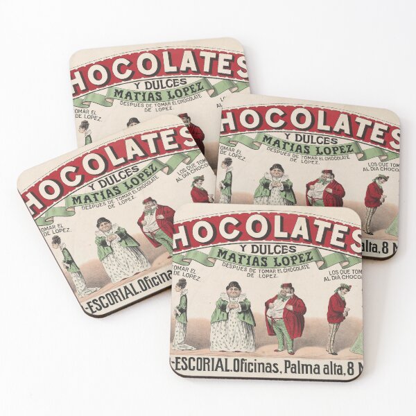 Item preview, Chocolates Vintage Poster Madrid Escorial Spain  designed and sold by Tropical Blood.