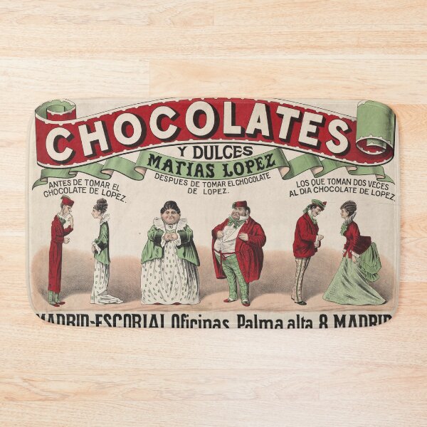 Item preview, Chocolates Vintage Poster Madrid Escorial Spain  designed and sold by Tropical Blood.