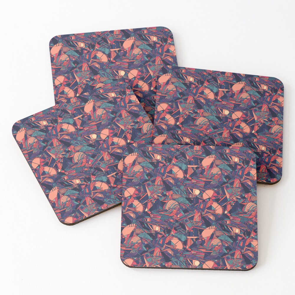 Artikel-Vorschau von Untersetzer (4er Set), designt und verkauft von PixelPatchwork.