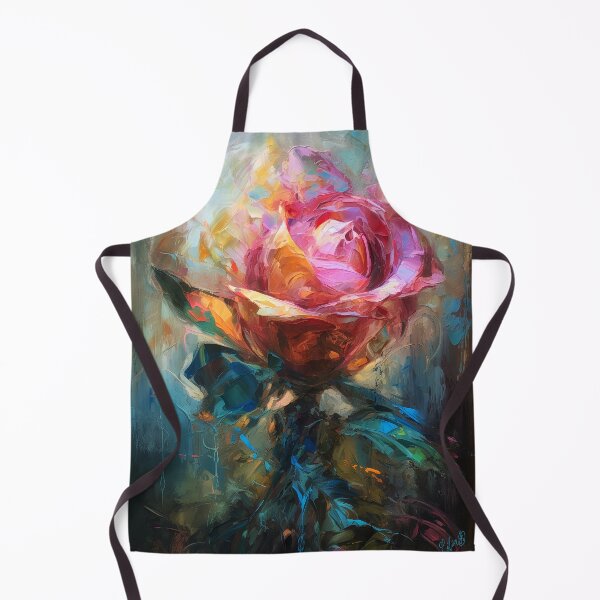 Item preview, Impasto Rose - 3D textured painting 3 designed and sold by Red Witch Art.