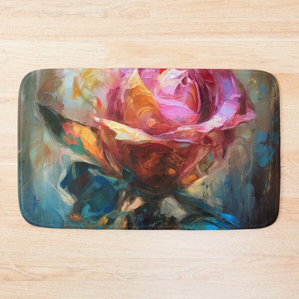Item preview, Impasto Rose - 3D textured painting 3 designed and sold by Red Witch Art.