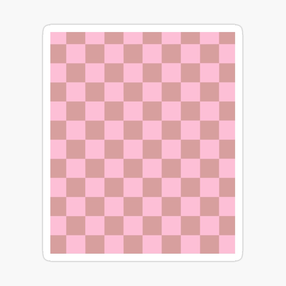 Aesthetic Simple Modern Pink Checkered Design | Greeting Card