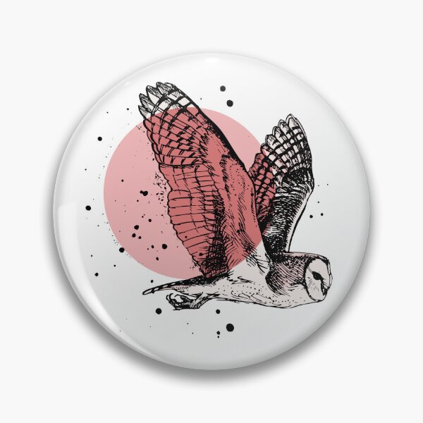 Item preview, Barn owl and Pink Moon designed and sold by kataszep.