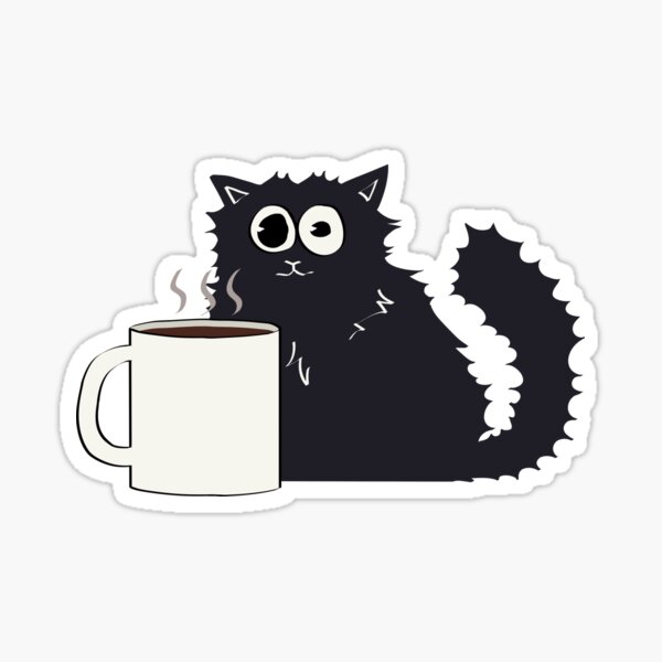 Item preview, Coffee Loving Cat designed and sold by PandaLeFay.