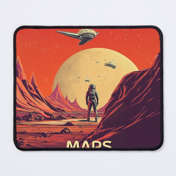 Item preview, Unleash Your Adventurous Spirit on Mars - Vintage Travel Poster designed and sold by Thomas TYS.