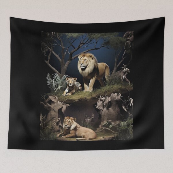 Item preview, Roaring Realism: Majestic Lions and Tigers in 3D Detail designed and sold by JLCableStudio.