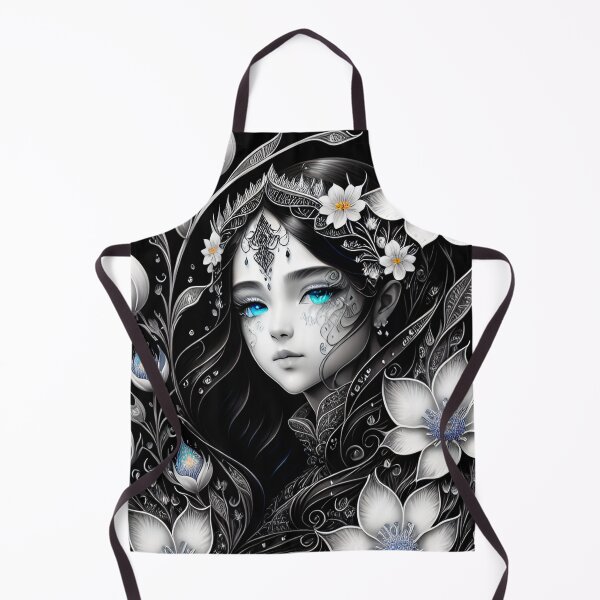 Item preview, Black and White Floral Maiden designed and sold by KirstenStar.