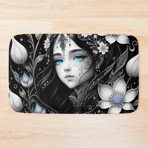 Item preview, Black and White Floral Maiden  designed and sold by KirstenStar.