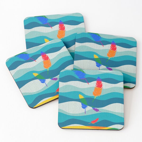 Item preview, Colorful Feathers Floating designed and sold by inkStyleMDQ.