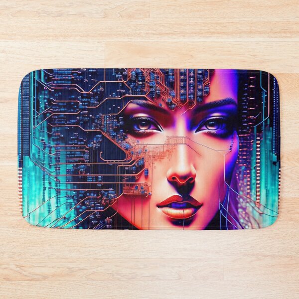 Item preview, Woman face integrated into a circuit board designed and sold by M-Y-A-R-T-.