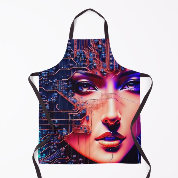 Item preview, Woman face integrated into a circuit board designed and sold by M-Y-A-R-T-.