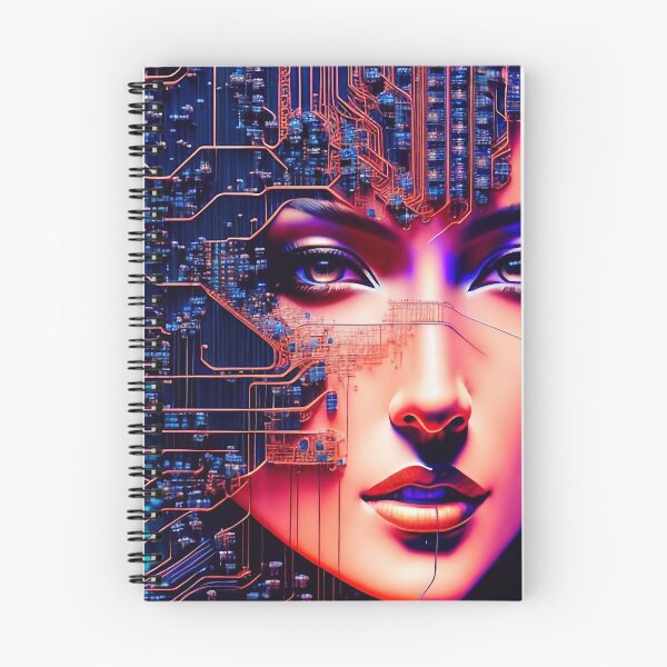 Item preview, Woman face integrated into a circuit board designed and sold by M-Y-A-R-T-.