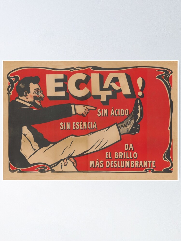 Póster for Sale con la obra «Ecla Calzado Zapatos Vintage Poster