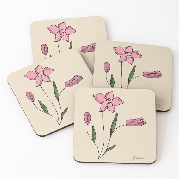 Item preview, pink gladiolus august birth flower designed and sold by Atlantico54.