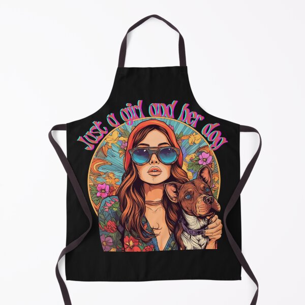 Item preview, Just A Girl And Her Dog 77 (hippy style) designed and sold by ArtArturs.