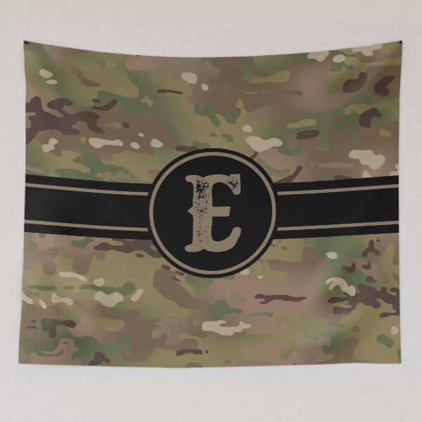 Item preview, Army Camouflage Monogram: Letter E designed and sold by Jared Davies.