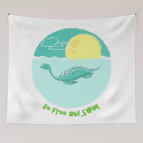Item preview, Dinosaur Be Free and Swim designed and sold by LilyBell6.
