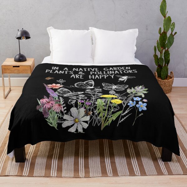 Item preview, In A Native Garden Plants & Pollinators Are Happy Design designed and sold by EarthArtDesigns.