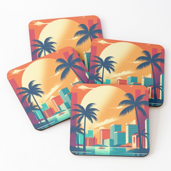 Item preview, Miami, Florida Retro Travel designed and sold by Retro Travel Design.