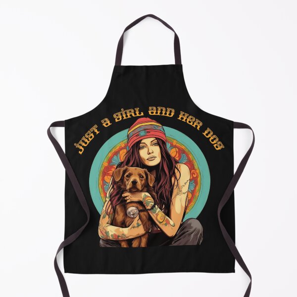 Item preview, Just A Girl And Her Dog 80 (hippy style) designed and sold by ArtArturs.