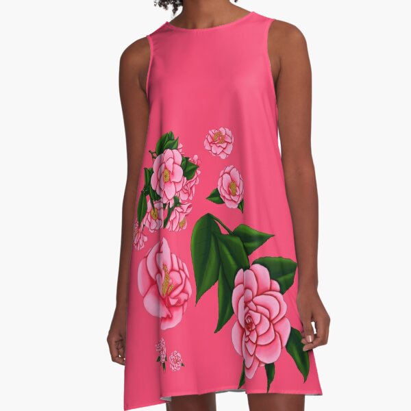 Camellia Flower A-Line Dress