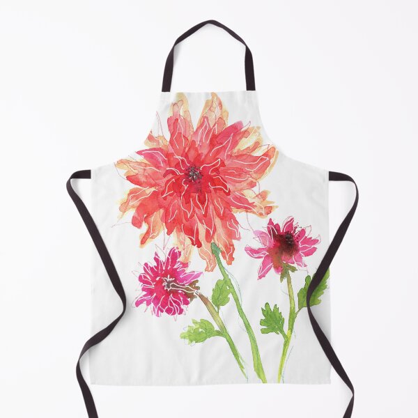 Item preview, Dahlia line and wash watercolor painting designed and sold by AnissaF.