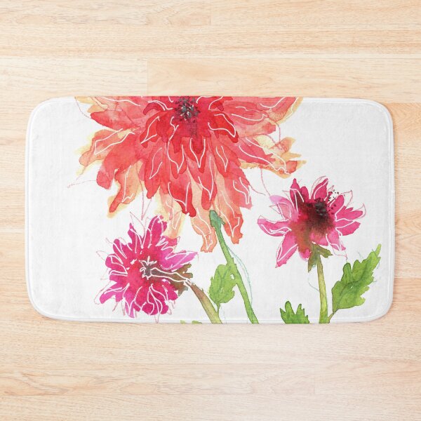 Item preview, Dahlia line and wash watercolor painting designed and sold by AnissaF.