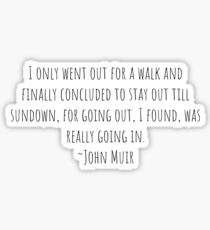 John Muir A Walk Within Sticker