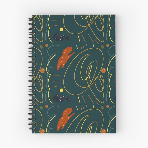 Item preview, Scribble stroke red yellow seamless blue pattern designed and sold by Yana Mustafina | Boho Soulful Designs.
