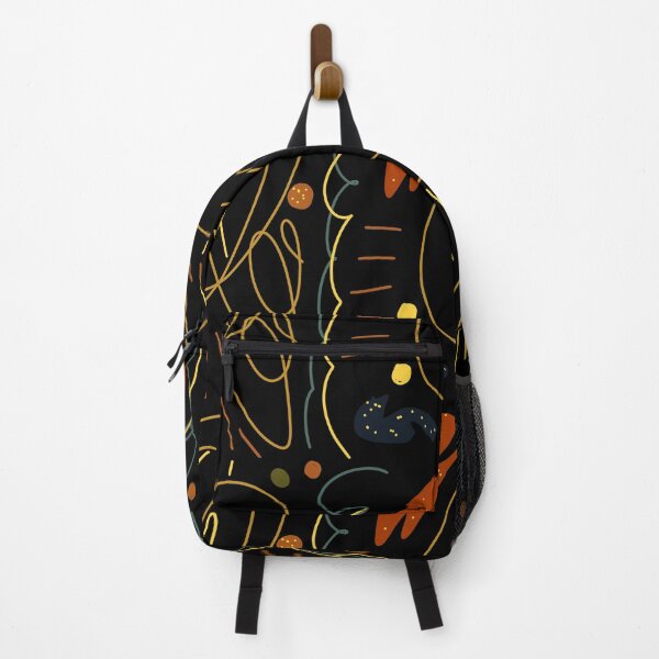 Item preview, Scribble stroke red yellow seamless black pattern designed and sold by Yana Mustafina | Boho Soulful Designs.