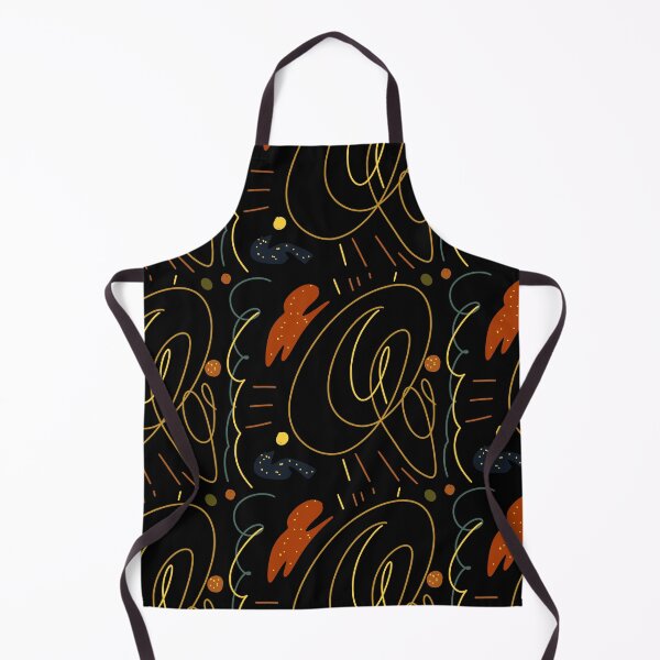 Item preview, Scribble stroke red yellow seamless black pattern designed and sold by Yana Mustafina | Boho Soulful Designs.