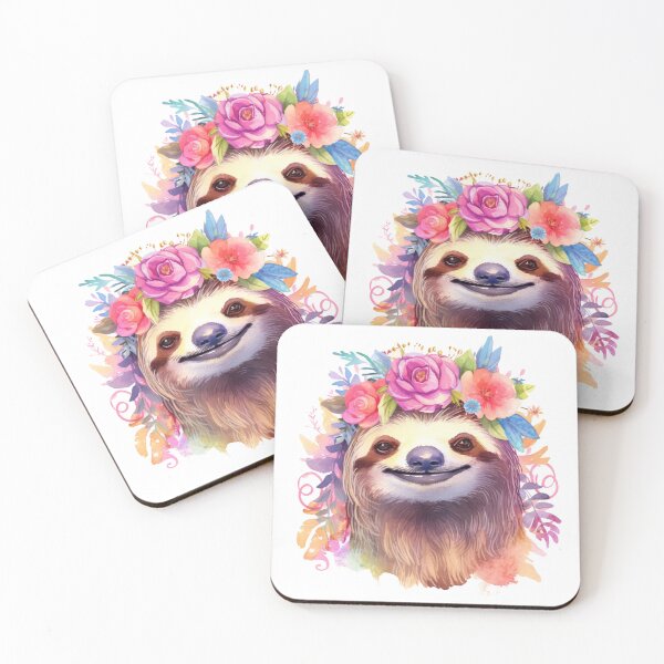 Item preview, Sloth Serenity: Floral Crowned Delight designed and sold by AdventurerPack.