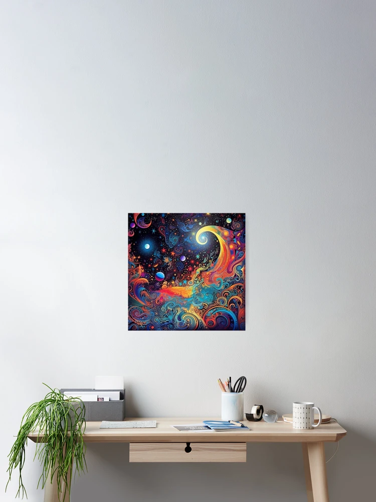 Thumbnail 2 of 3, Poster, Abstract Galaxy Space Pattern designed and sold by Desfix.