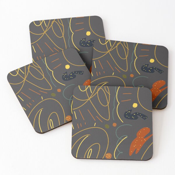 Item preview, Scribble stroke red yellow seamless grey pattern designed and sold by Yana Mustafina | Boho Soulful Designs.