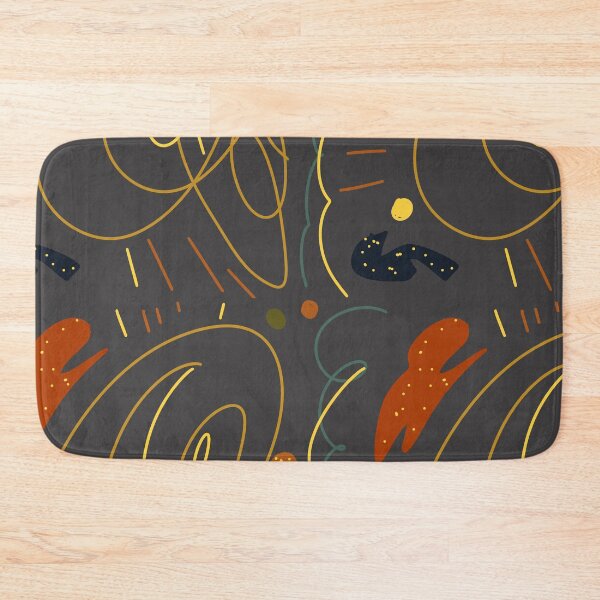 Item preview, Scribble stroke red yellow seamless grey pattern designed and sold by Yana Mustafina | Boho Soulful Designs.