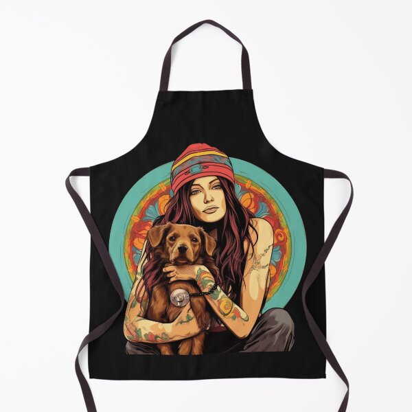 Item preview, Just A Girl And Her Dog 81 (hippy style) designed and sold by ArtArturs.
