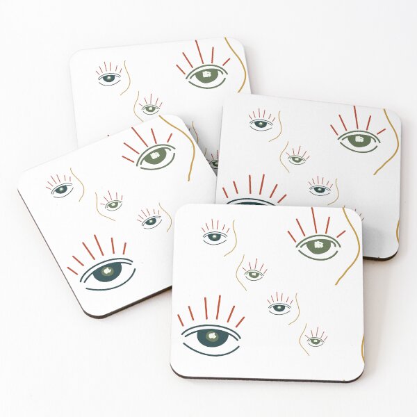 Item preview, Eye abstract simple cute colored seamless pattern designed and sold by Yana Mustafina | Boho Soulful Designs.