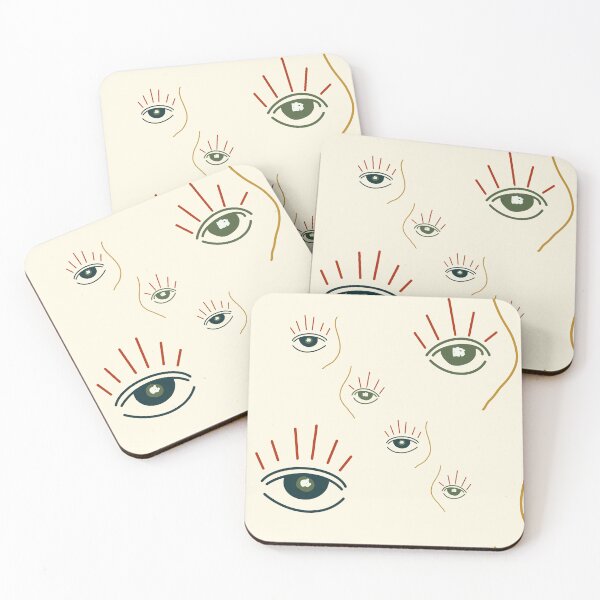 Item preview, Eye abstract simple cute beige seamless pattern designed and sold by Yana Mustafina | Boho Soulful Designs.