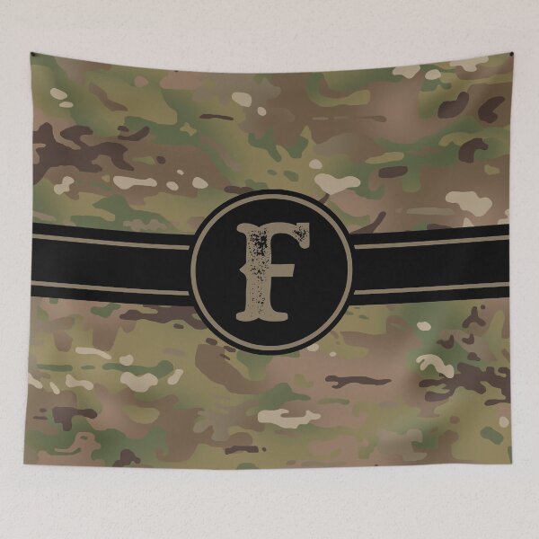 Item preview, Army Camouflage Monogram: Letter F designed and sold by Jared Davies.