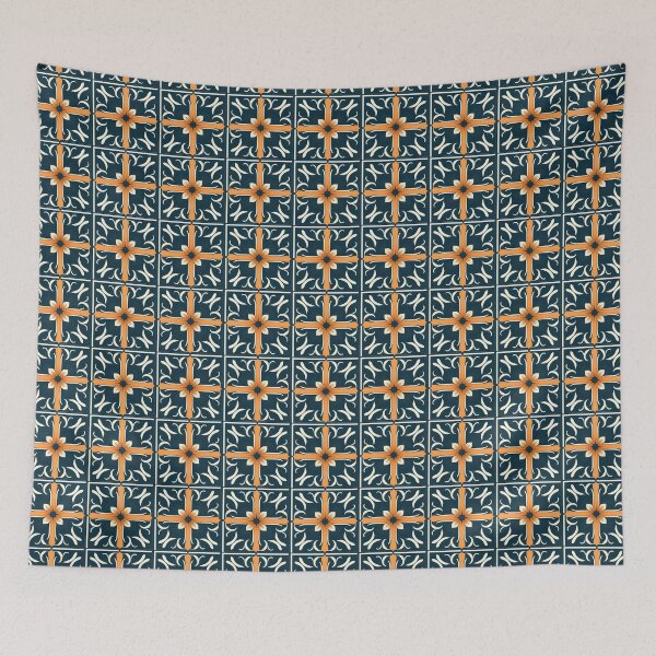 Item preview, Sports Colors Inspired Colors, Ebru Inspired, Navy Blue and Orange designed and sold by MiracleROLArt.