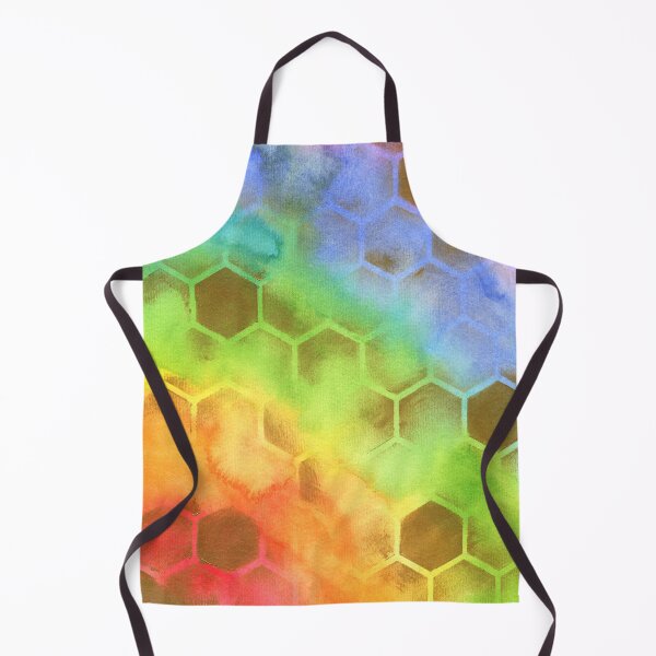 Item preview, Rainbow honeycomb watercolor painting designed and sold by AnissaF.
