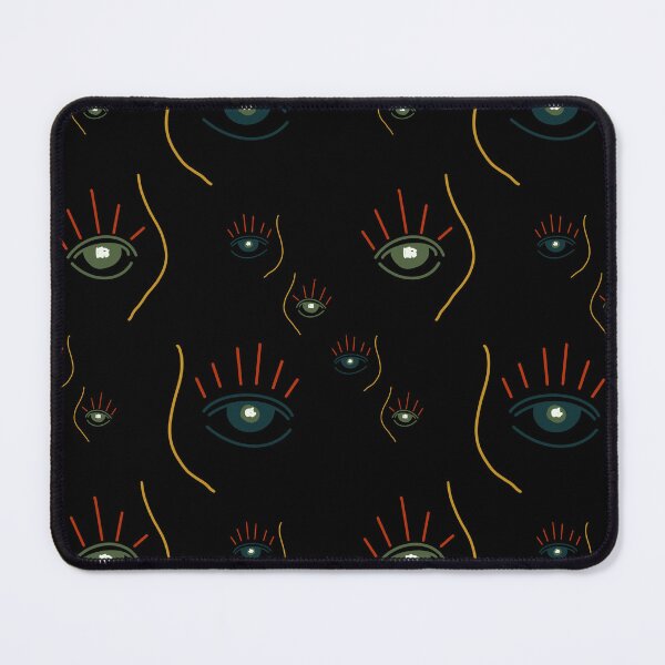 Item preview, Eye abstract simple cute black seamless pattern designed and sold by Yana Mustafina | Boho Soulful Designs.