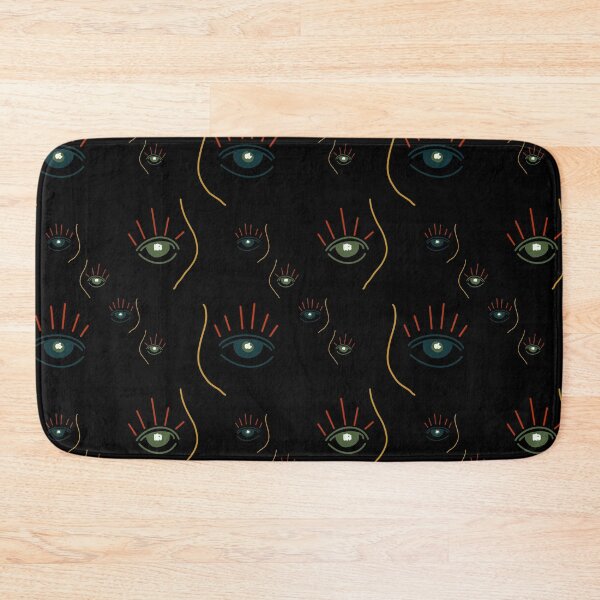 Item preview, Eye abstract simple cute black seamless pattern designed and sold by Yana Mustafina | Boho Soulful Designs.