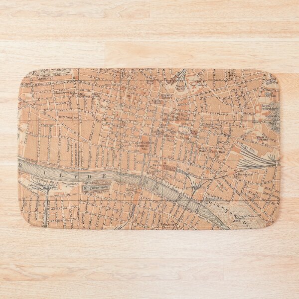 Item preview, Vintage Map of Glasgow Scotland (1906) designed and sold by BravuraMedia.
