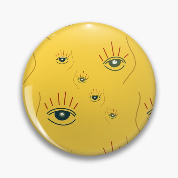 Item preview, Eye abstract simple cute yellow seamless pattern designed and sold by Yana Mustafina | Boho Soulful Designs.